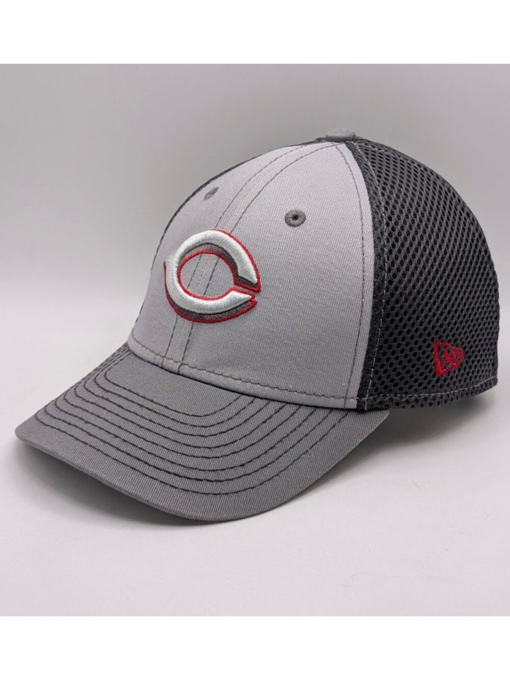 Cincinnati Reds New Era Youth Kids Hat SnapBack Cap Gray Fitted Stretch Childs